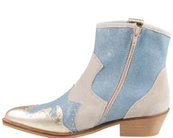 DWRS Lyon Studs Denim Westernboots